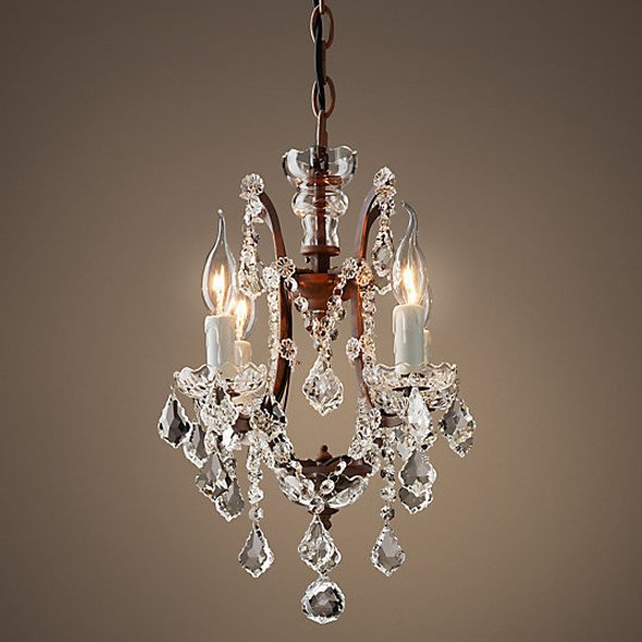 Люстра 19TH C. ROCOCO IRON & CLEAR CRYSTAL 4 Прозрачное Стекло Бурая ржавчина Люстра 19TH C. ROCOCO IRON & CLEAR CRYSTAL 4 Прозрачное Стекло Бурая ржавчина в Орле | Loft Concept