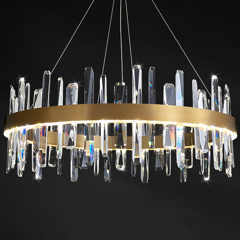 Люстра Gertrudis Chandelier circle Латунь Прозрачный Люстра Gertrudis Chandelier circle Латунь Прозрачный в Орле | Loft Concept