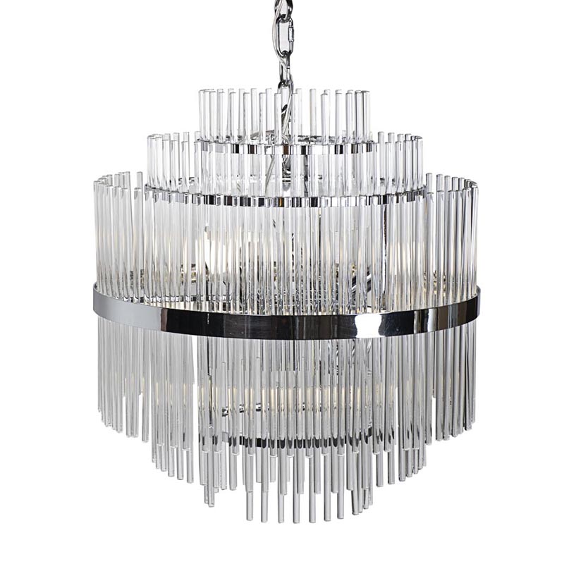 Люстра Hexagon Tube Light Multi-Tiered Chandelier Хром Люстра Hexagon Tube Light Multi-Tiered Chandelier Хром в Орле | Loft Concept