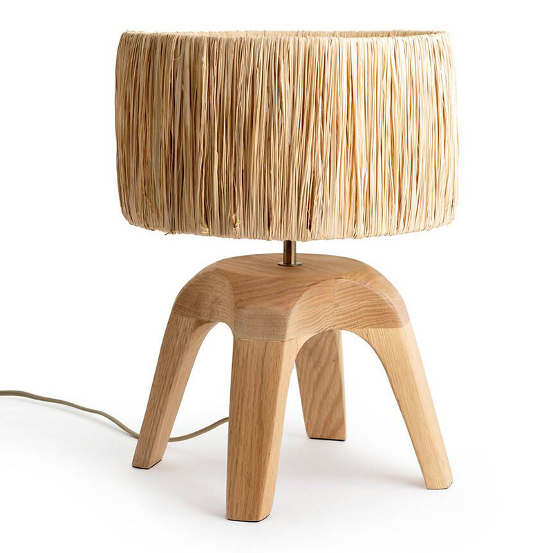 Настольная лампа Sander Wicker 4 legs Древесина в Орле | Loft Concept 