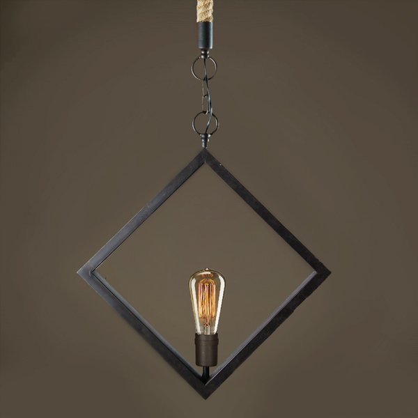 Подвесной светильник Romb Loft Rope Light Коричневый в Орле | Loft Concept 