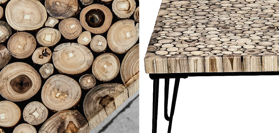 Кофейный стол Tree Cuts square coffee table Кофейный стол Tree Cuts square coffee table - Loft-Concept в Орле