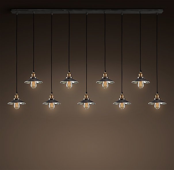 Люстра Loft Cone Pendant Reflector 9 Line Черный в Орле | Loft Concept 