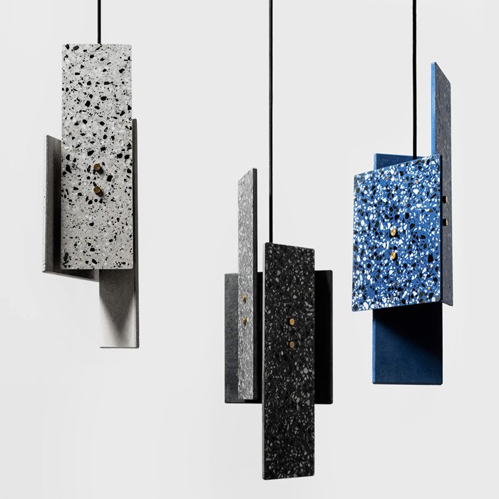 Подвесной светильник Granite Pendant Черный Синий Серый Подвесной светильник Granite Pendant Черный Синий Серый в Орле | Loft Concept