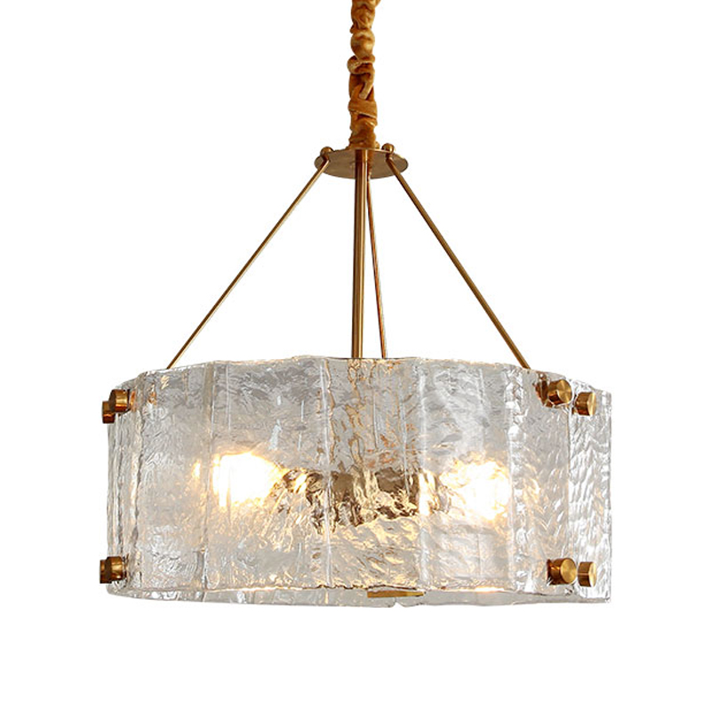 Люстра Portsmouth Glass Chandelier Латунь Прозрачный Люстра Portsmouth Glass Chandelier Латунь Прозрачный в Орле | Loft Concept