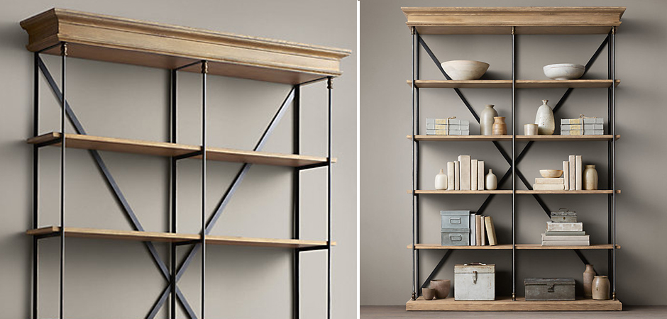 Стеллаж RH Old Oak Double Стеллаж RH Old Oak Double - Loft-Concept в Орле