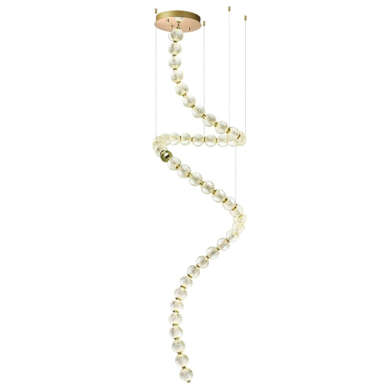 Большая светодиодная люстра Crystal Globule Spiral Золото Золотой Прозрачный Большая светодиодная люстра Crystal Globule Spiral Золото Золотой Прозрачный в Орле | Loft Concept