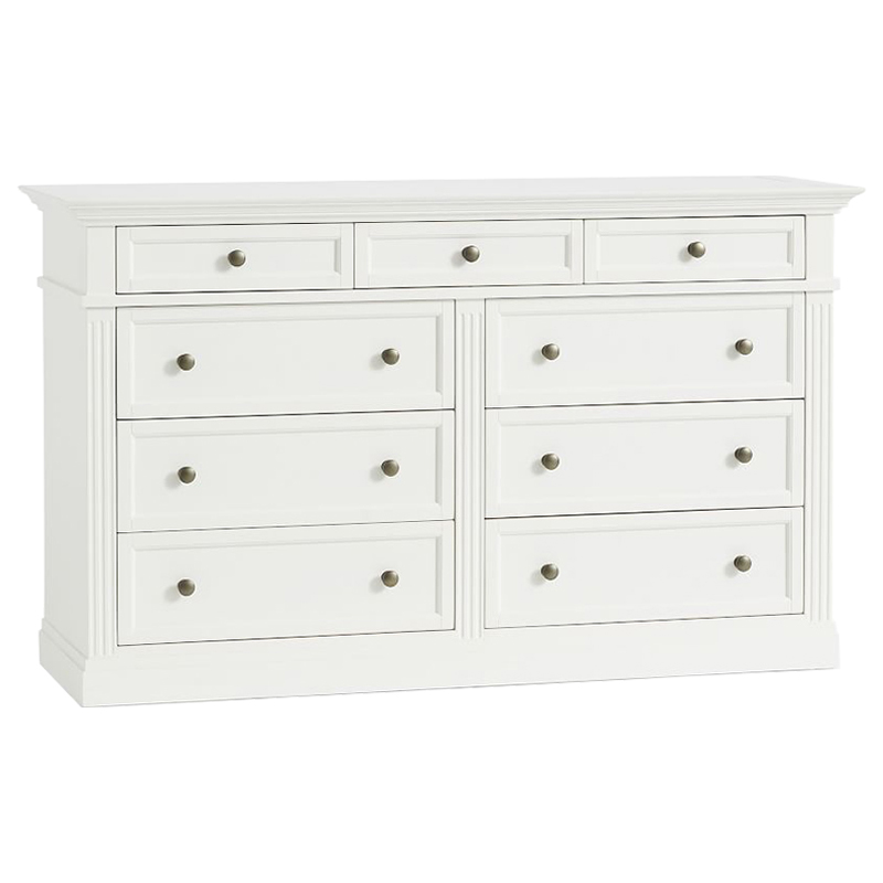 Комод 9 ящиков Benjamin Chest of 9 Drawers Бежево-серый Белый Коричневый Комод 9 ящиков Benjamin Chest of 9 Drawers Бежево-серый Белый Коричневый в Орле | Loft Concept