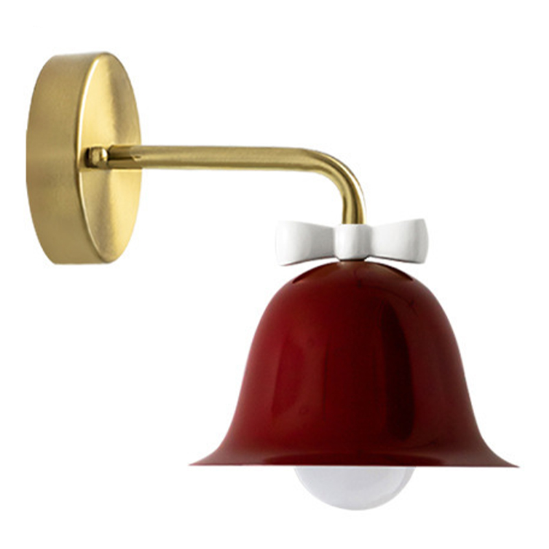 Бра Колокольчик Bell with Bow Red Wall Lamp Красный Красный Белый Золотой Бра Колокольчик Bell with Bow Red Wall Lamp Красный Красный Белый Золотой в Орле | Loft Concept