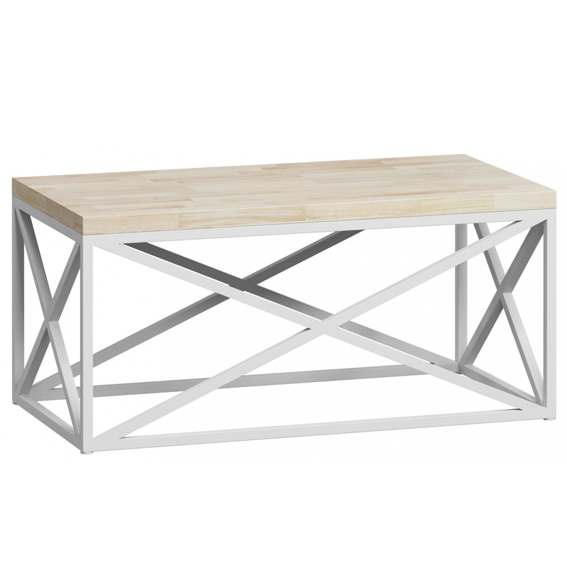 Кофейный стол Industrial Oak Geometric Coffee Table white Белый Кофейный стол Industrial Oak Geometric Coffee Table white Белый в Орле | Loft Concept