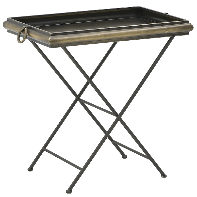 Приставной металлический стол Davie Side Table Винтажная латунь Черный Приставной металлический стол Davie Side Table Винтажная латунь Черный в Орле | Loft Concept