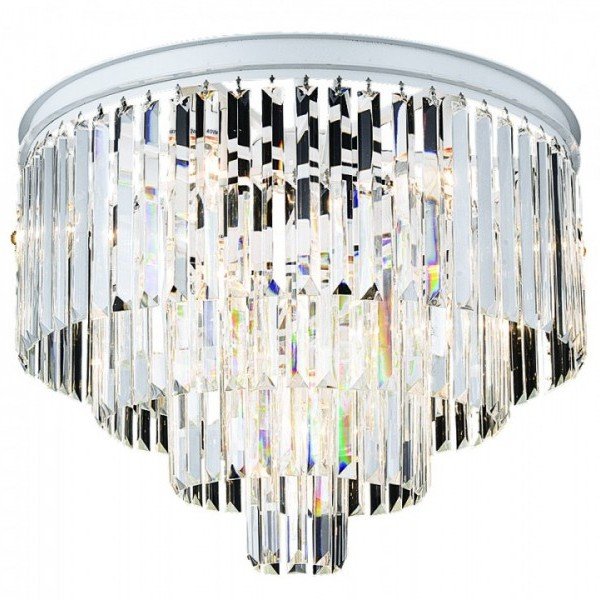 Потолочный светильник RH Odeon Clear Glass ceiling chandelier 4 Square Белый Прозрачное Стекло в Орле | Loft Concept 