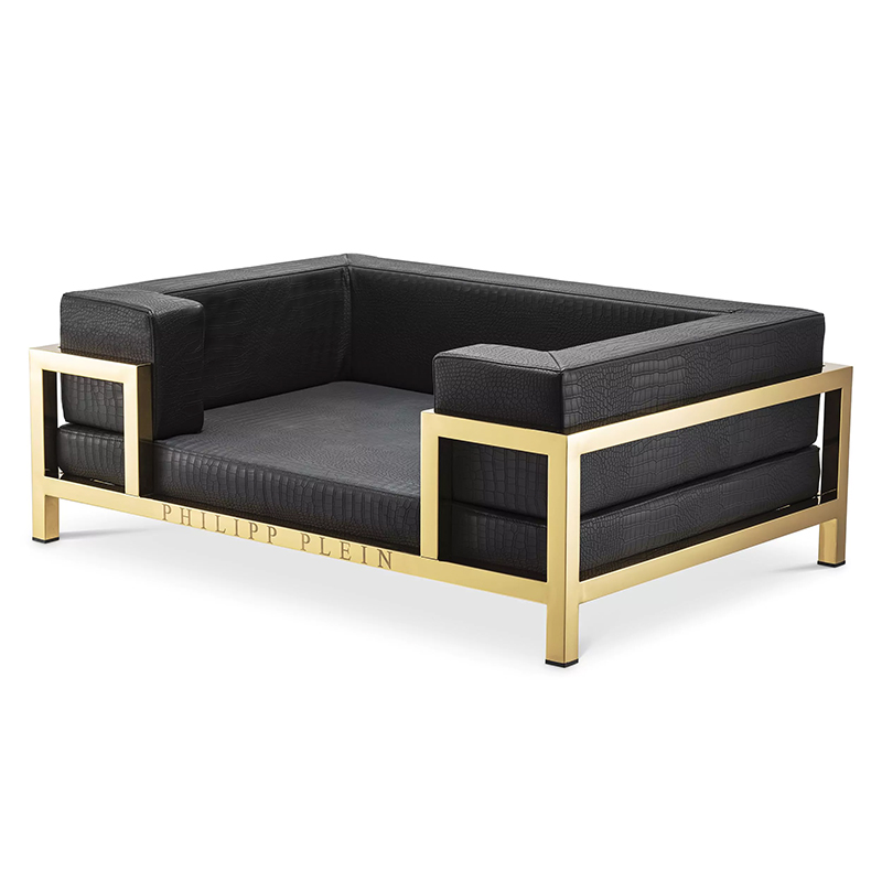 Лежанка для домашних животных Philipp Plein Dogbed High Conic Limited XL Gold Черный Золотой Лежанка для домашних животных Philipp Plein Dogbed High Conic Limited XL Gold Черный Золотой в Орле | Loft Concept