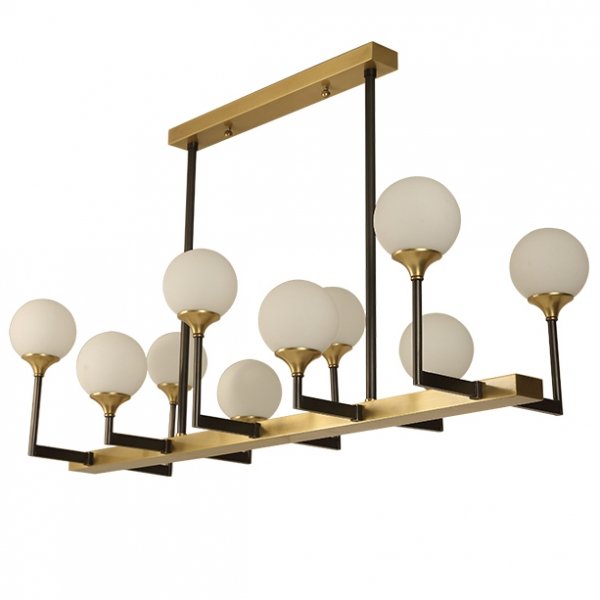 Люстра Ball Valley Chandelier 10 Белый Латунь Люстра Ball Valley Chandelier 10 Белый Латунь в Орле | Loft Concept