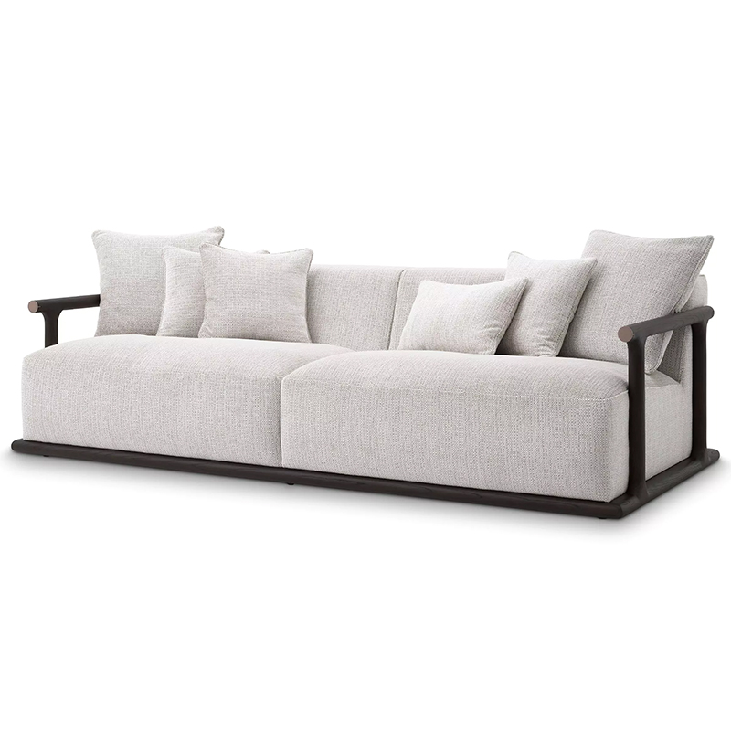 Диван Eichholtz Sofa Libero Светло-серый Коричневый Диван Eichholtz Sofa Libero Светло-серый Коричневый в Орле | Loft Concept