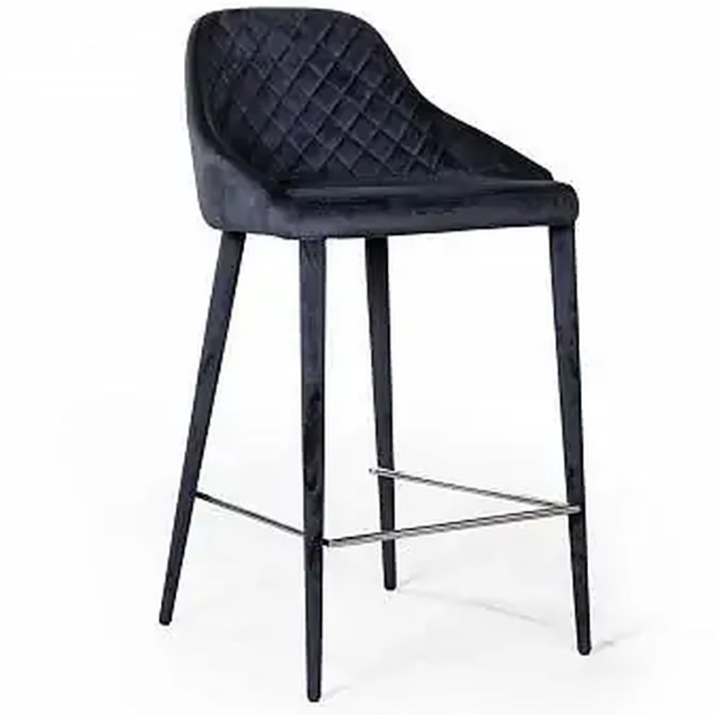 Стул Douglas Rhombus Bar stool Черный Велюр Черный в Орле | Loft Concept 