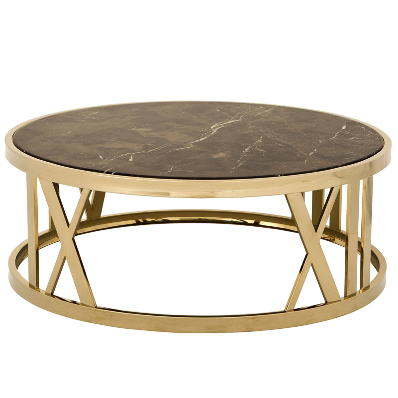 Кофейный стол Eichholtz Coffee Table Baccarat Глянцевое золото Коричневый Кофейный стол Eichholtz Coffee Table Baccarat Глянцевое золото Коричневый в Орле | Loft Concept