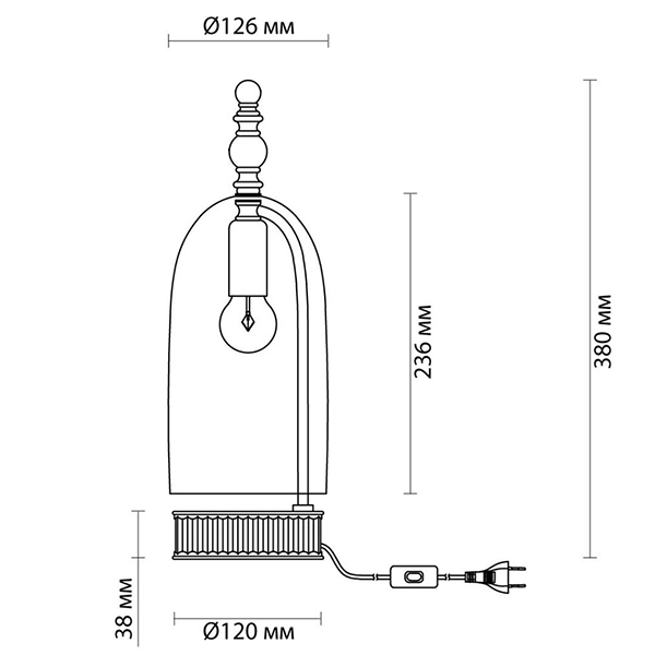Настольная лампа Glass Dome Bronze Настольная лампа Glass Dome Bronze в Орле