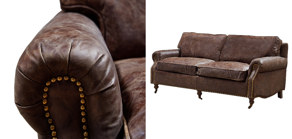 Диван RH CLASSIC LANCASTER Brown leather double Диван RH CLASSIC LANCASTER Brown leather double - Loft-Concept в Орле