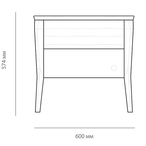 Тумба прикроватная из массива дуба с 2-мя ящиками Tasteful Furniture в Орле