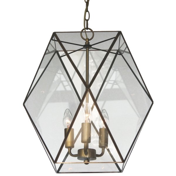 Подвесной светильник Rombius Pendant large III clear glass Латунь Античная полированная Подвесной светильник Rombius Pendant large III clear glass Латунь Античная полированная в Орле | Loft Concept