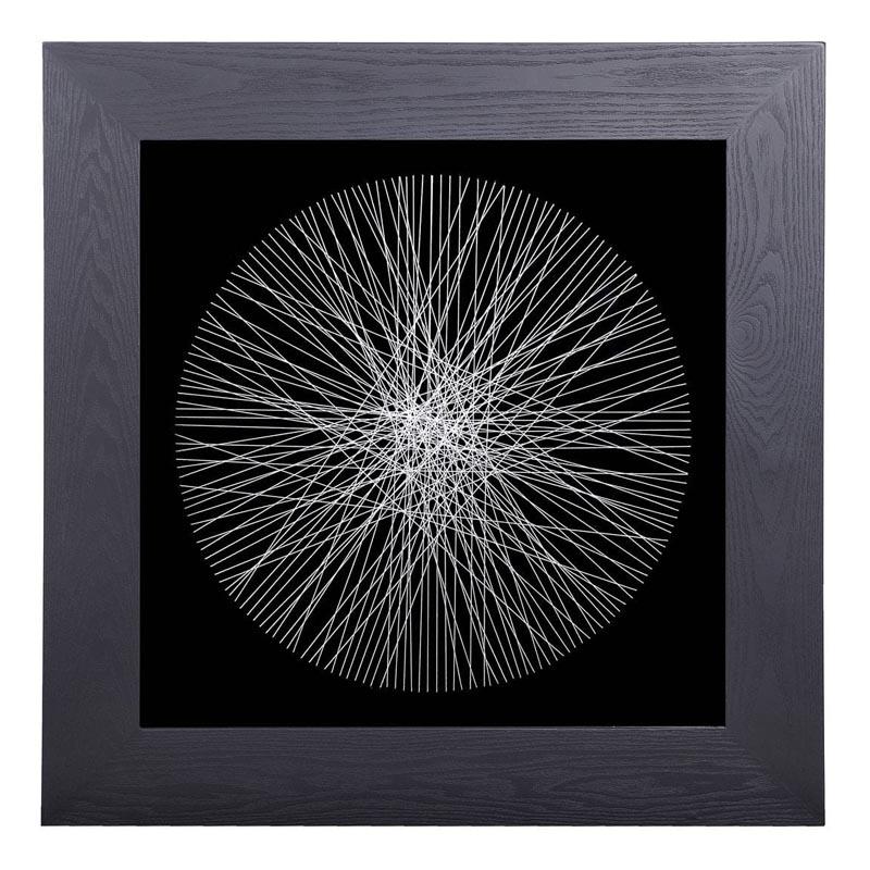 Панно Guinevere circle of threads 80 Серебряный Черный Панно Guinevere circle of threads 80 Серебряный Черный в Орле | Loft Concept