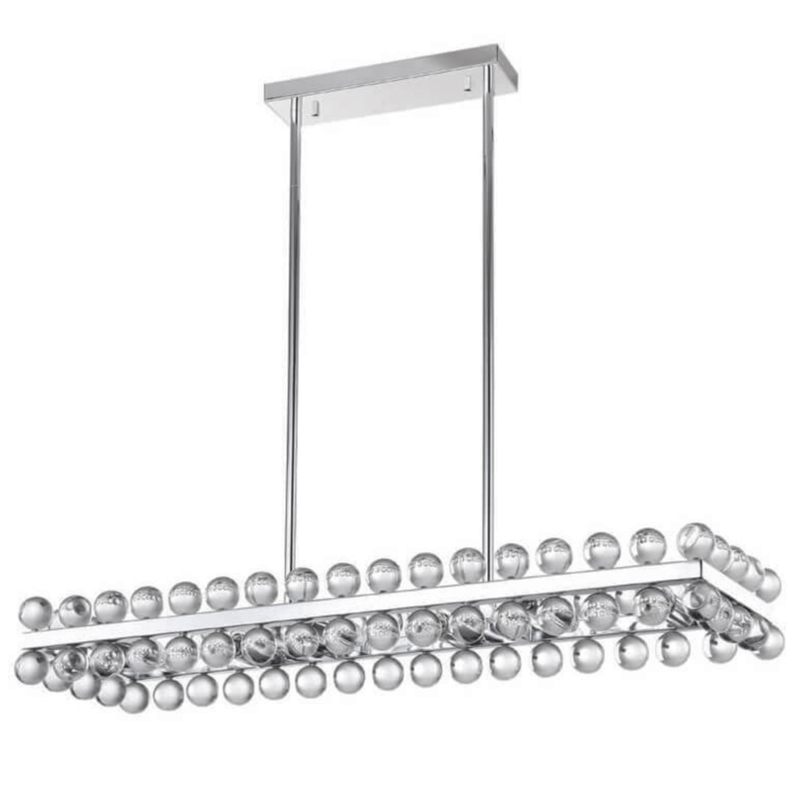 Sacramento Transparent Balls Rectangle Chandelier Хром Прозрачный Sacramento Transparent Balls Rectangle Chandelier Хром Прозрачный в Орле | Loft Concept