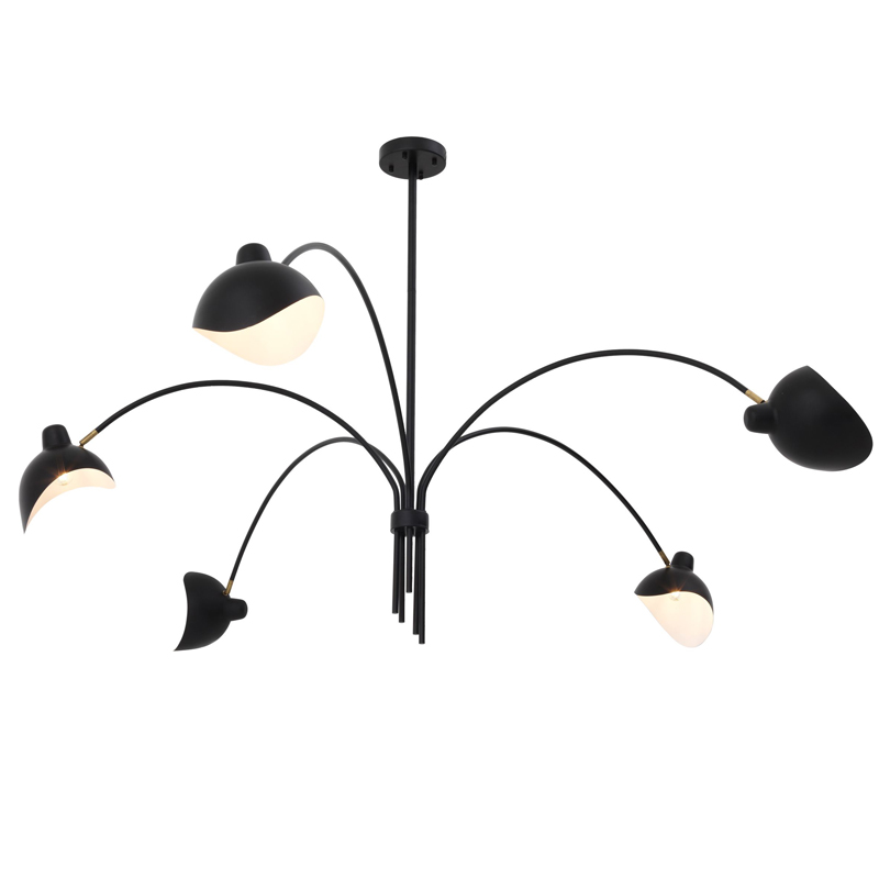 Люстра Eichholtz Chandelier Kirby Черный Латунь Античная полированная Люстра Eichholtz Chandelier Kirby Черный Латунь Античная полированная в Орле | Loft Concept