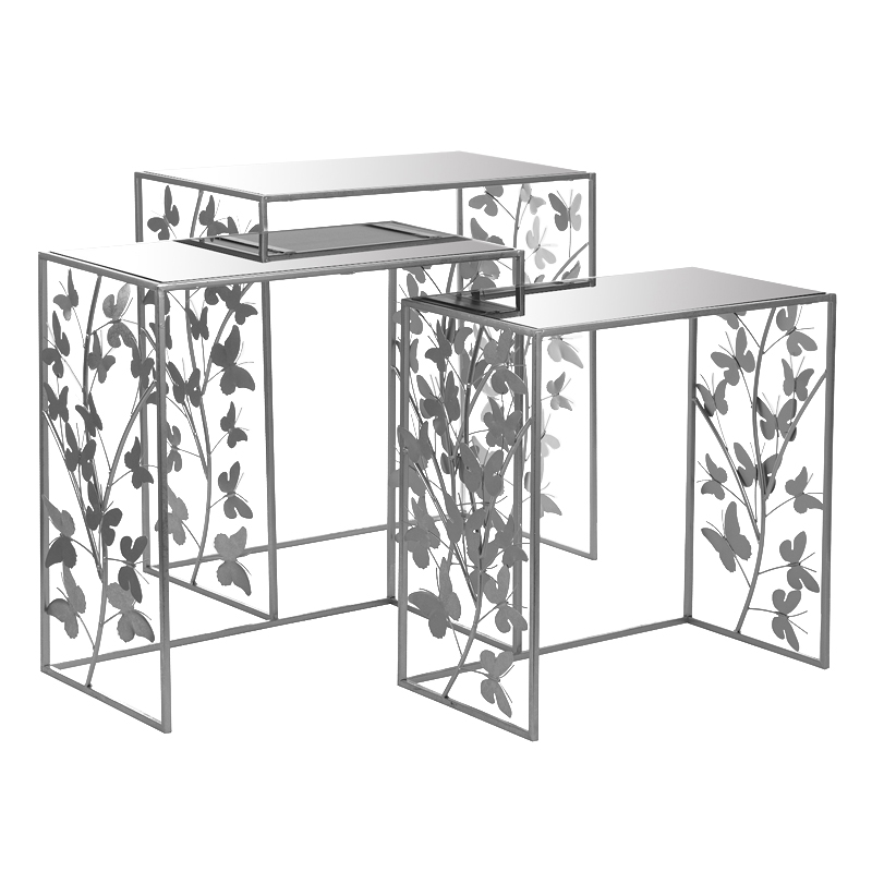Консоль Silver Butterfly Triple Серебряный в Орле | Loft Concept 