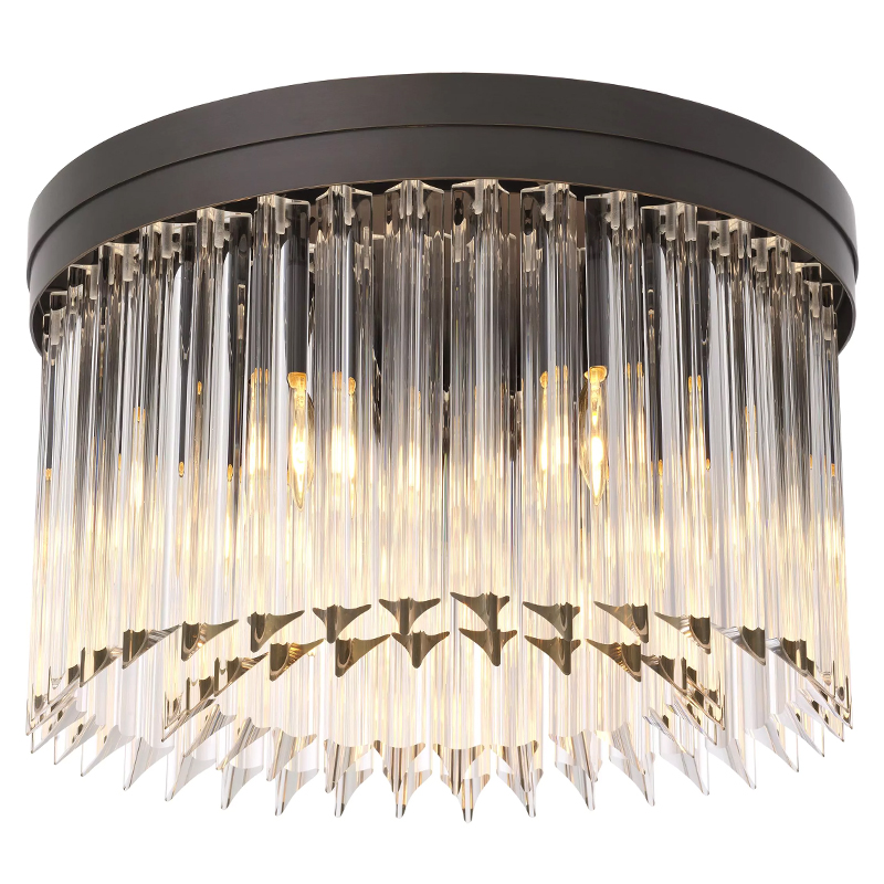 Потолочный светильник Eichholtz Ceiling Lamp Evina Bronze Прозрачное Стекло Темная бронза Потолочный светильник Eichholtz Ceiling Lamp Evina Bronze Прозрачное Стекло Темная бронза в Орле | Loft Concept