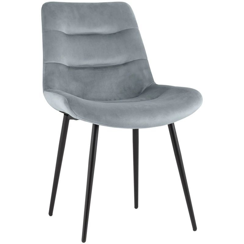 Стул Austin Chair Светло-Серый Велюр Светло-серый Черный Стул Austin Chair Светло-Серый Велюр Светло-серый Черный в Орле | Loft Concept