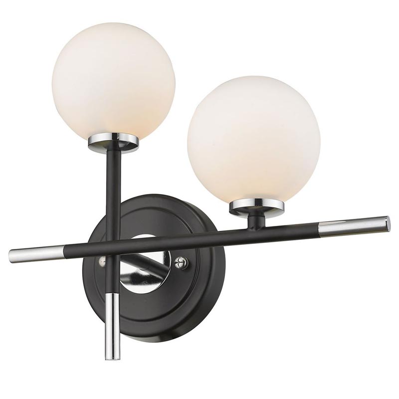 Бра Galant Sconce silver right Серебряный Черный Белое матовое стекло Бра Galant Sconce silver right Серебряный Черный Белое матовое стекло в Орле | Loft Concept