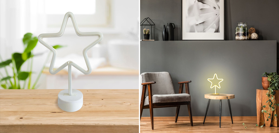 Неоновая настольная лампа Night Star Неоновая настольная лампа Night Star - Loft-Concept в Орле