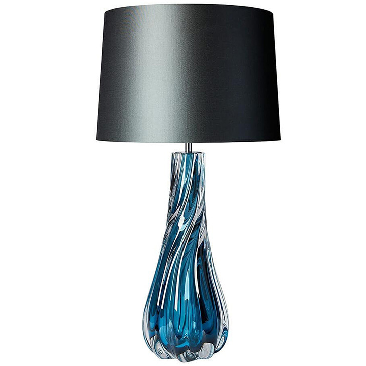 Настольная лампа Naiad Velvet Blue Table Lamp Черный Синий в Орле | Loft Concept 