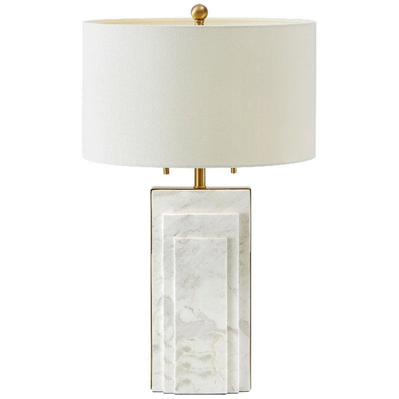 Дизайнерский настольный светильник Deco Marble Table Lamp Золотой Молочный Белый Мрамор Bianco Дизайнерский настольный светильник Deco Marble Table Lamp Золотой Молочный Белый Мрамор Bianco в Орле | Loft Concept