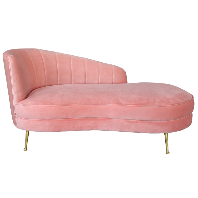Кушетка Pink Velur Розовый Золотой Кушетка Pink Velur Розовый Золотой в Орле | Loft Concept
