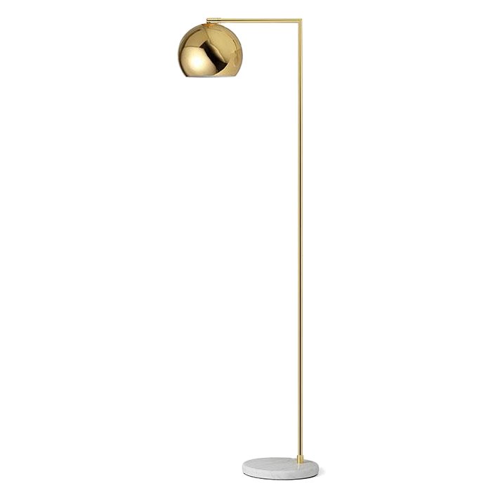 Торшер Brass Ball Белый Латунь в Орле | Loft Concept 