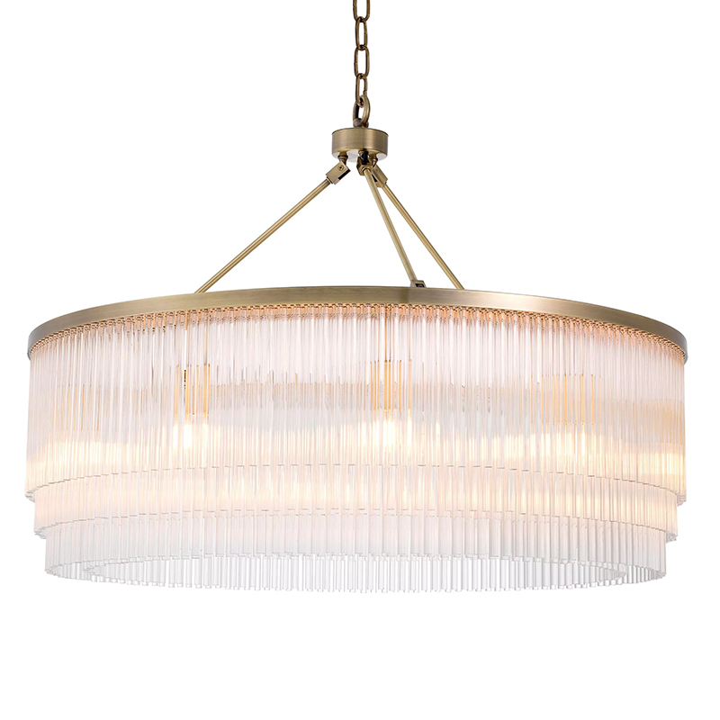 Люстра Eichholtz Chandelier Hector L Brass Латунь Прозрачное Стекло Люстра Eichholtz Chandelier Hector L Brass Латунь Прозрачное Стекло в Орле | Loft Concept
