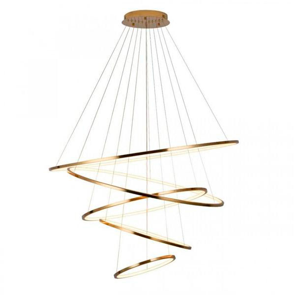 Люстра кольца Ring Horizontal Quintet Gold Золотой Люстра кольца Ring Horizontal Quintet Gold Золотой в Орле | Loft Concept