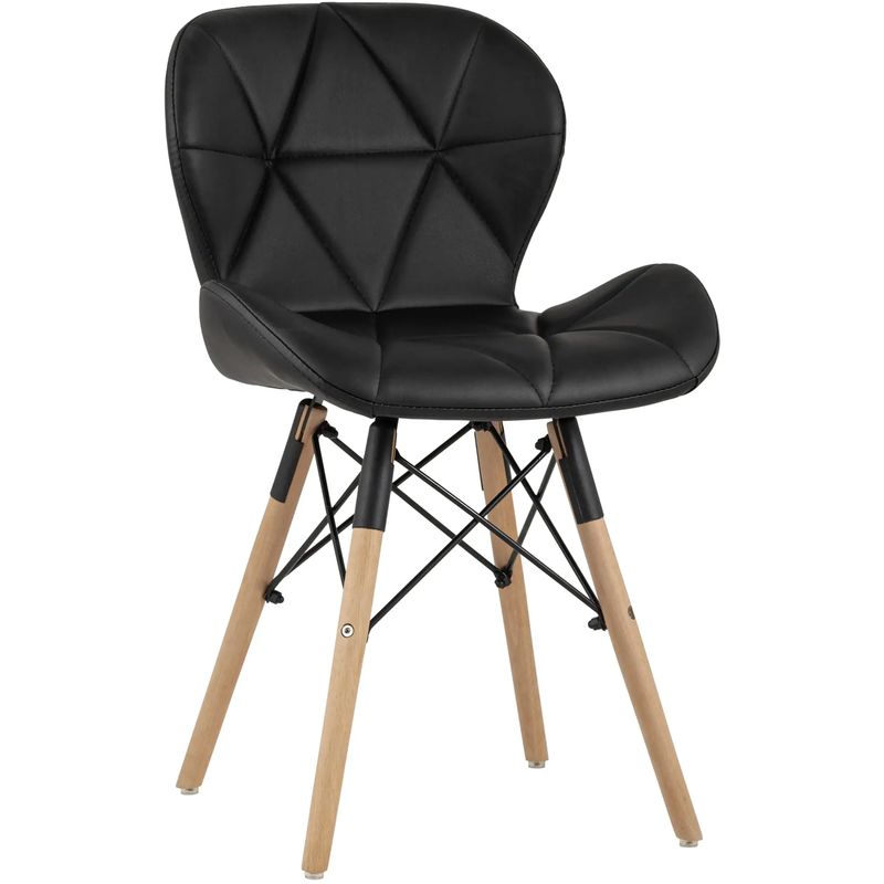 Стул Jeroen Chair Черная Экокожа Черный Древесина Стул Jeroen Chair Черная Экокожа Черный Древесина в Орле | Loft Concept