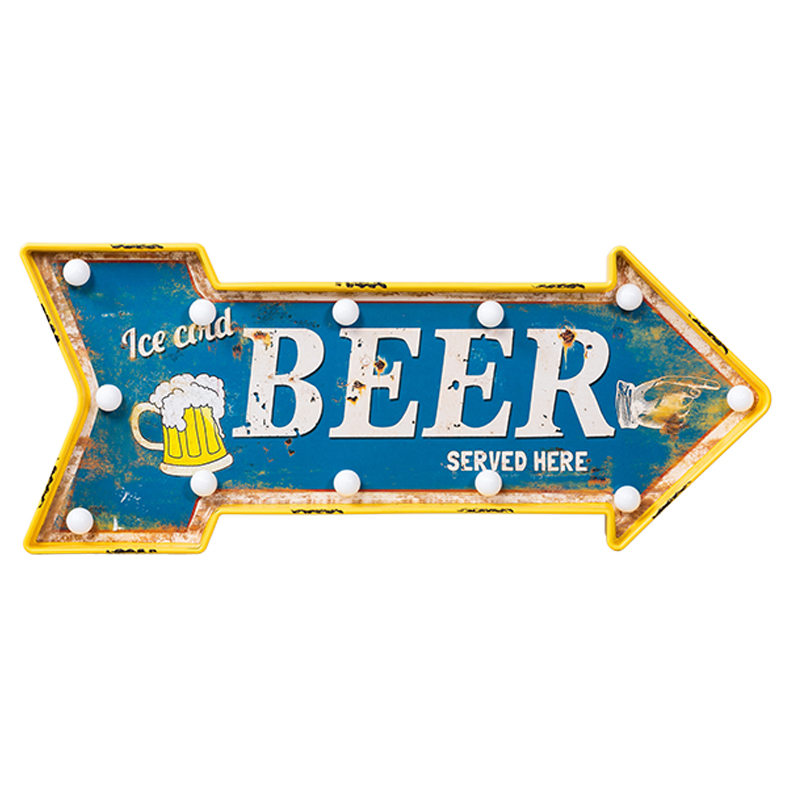 Аксессуар на стену Beer Синий Желтый Аксессуар на стену Beer Синий Желтый в Орле | Loft Concept