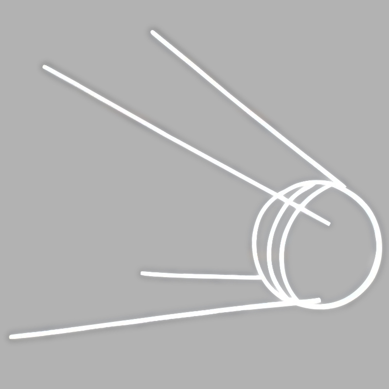 Неоновая настенная лампа Sputnik 1 Spacecraft Neon Wall Lamp Белый Прозрачный Неоновая настенная лампа Sputnik 1 Spacecraft Neon Wall Lamp Белый Прозрачный в Орле | Loft Concept