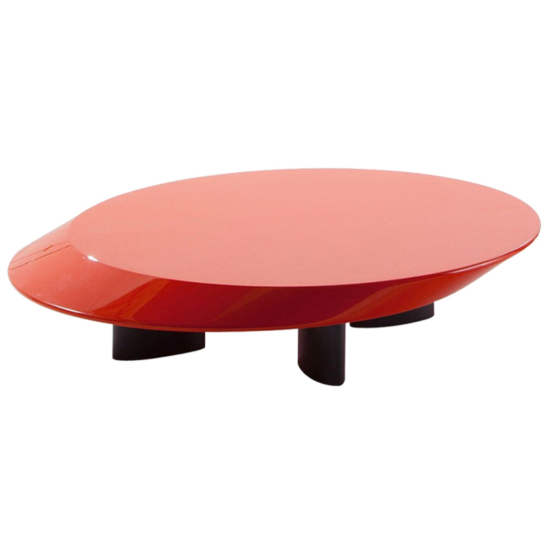 Кофейный стол Ellipse Red Glossy Coffee Table Красный Черный Кофейный стол Ellipse Red Glossy Coffee Table Красный Черный в Орле | Loft Concept
