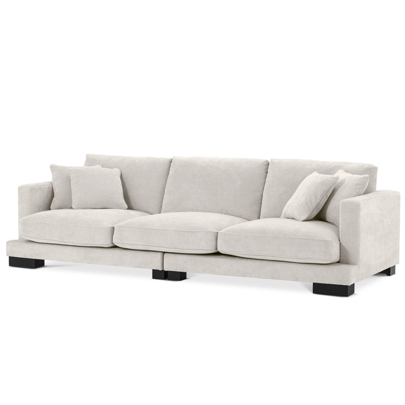 Диван Eichholtz Sofa Tuscany sand Песочный Черный Диван Eichholtz Sofa Tuscany sand Песочный Черный в Орле | Loft Concept