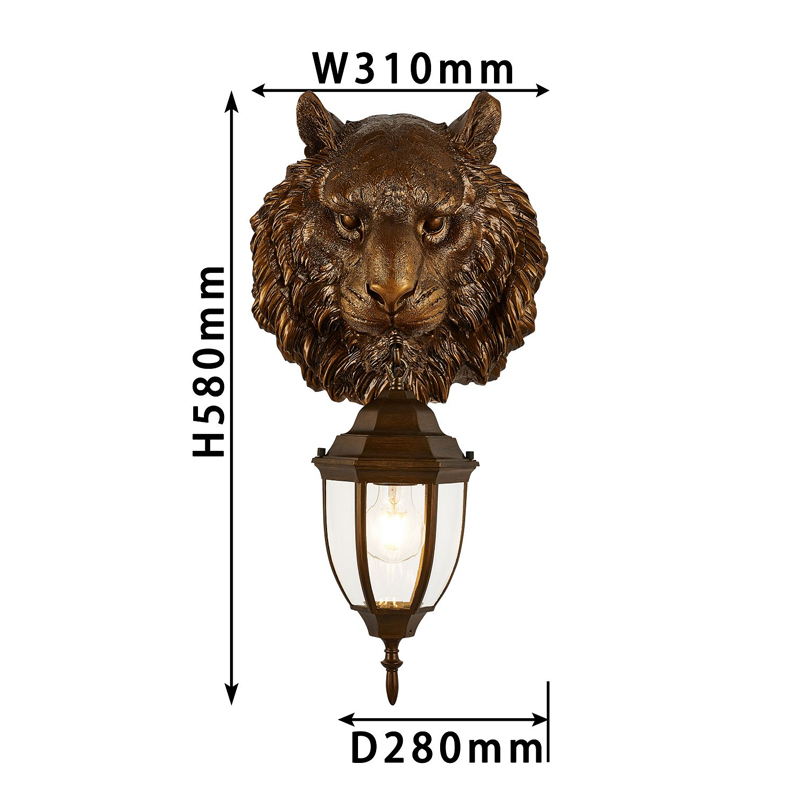 Коричневый уличный светильник с головой зверя ANIMAL LANTERN Коричневый уличный светильник с головой зверя ANIMAL LANTERN в Орле