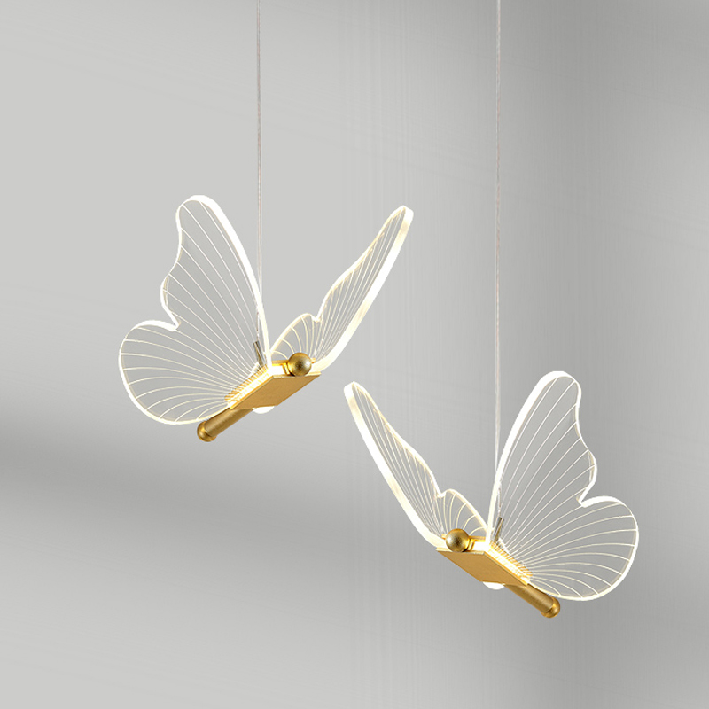 Butterfly Double Pendant Lamp D Прозрачный Латунь в Орле | Loft Concept 