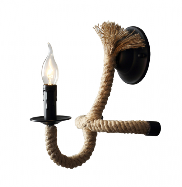 Бра Loft Rope Candle Bra Черный Бра Loft Rope Candle Bra Черный в Орле | Loft Concept