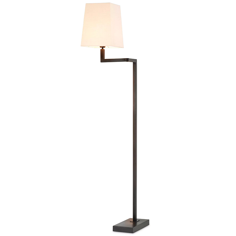 Торшер Eichholtz Floor Lamp Cambell Bronze Белый Темная бронза в Орле | Loft Concept 