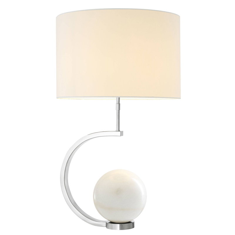 Настольная лампа Eichholtz Table Lamp Luigi white marble Белый Никель Белый Мрамор Bianco Настольная лампа Eichholtz Table Lamp Luigi white marble Белый Никель Белый Мрамор Bianco в Орле | Loft Concept