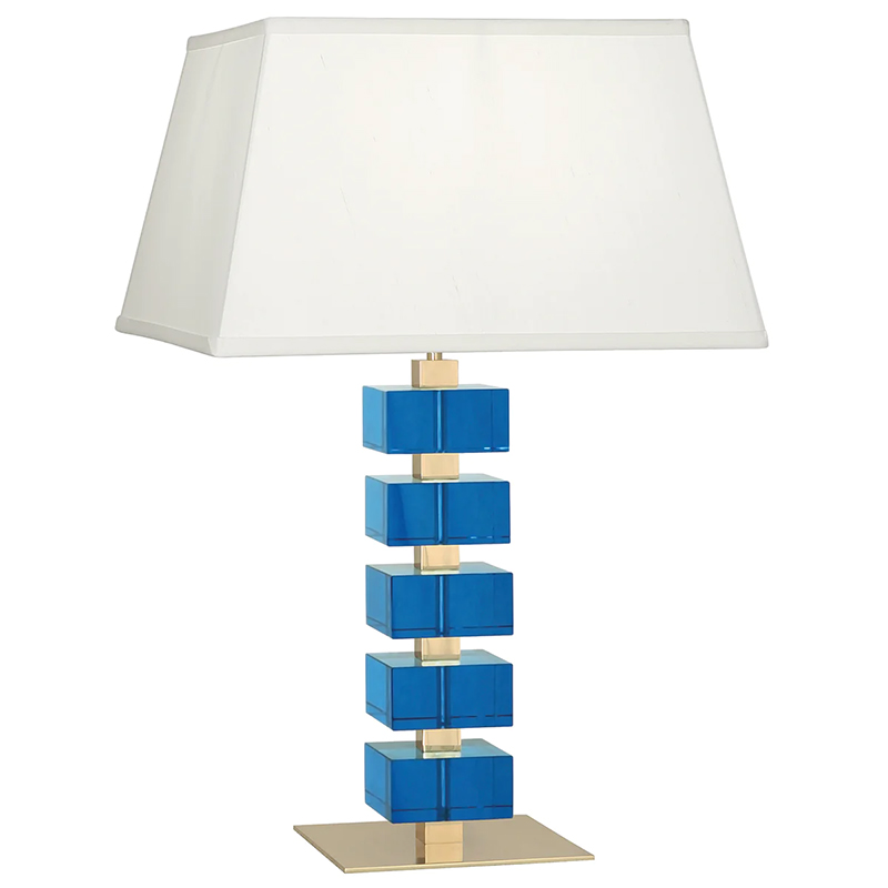 Настольная лампа Monaco Table Lamp Синий Латунь Белый Настольная лампа Monaco Table Lamp Синий Латунь Белый в Орле | Loft Concept